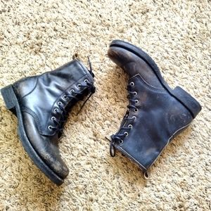 Frye Black Combat Boots